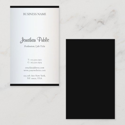 Modern minimalistisch design Elegant eenvoudig tre Visitekaartje (Voorkant / Achterkant)