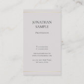 Modern minimalistisch design elegant Plain Visitekaartje (Achterkant)