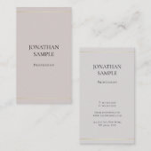 Modern minimalistisch design elegant Plain Visitekaartje (Voorkant / Achterkant)