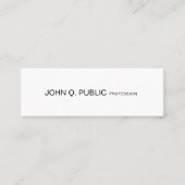 Modern minimalistisch design elegant Smart Plain Mini Visitekaartje (Voorkant)