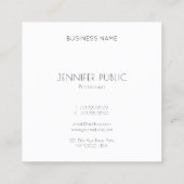 Modern minimalistisch design Elegante eenvoudige S Vierkante Visitekaartje (Achterkant)