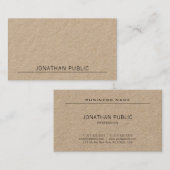 Modern minimalistisch design Elegante platte luxe Visitekaartje (Voorkant / Achterkant)