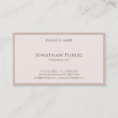 Modern minimalistisch design Elegante Sjabloon lux Visitekaartje (Achterkant)