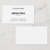 Modern minimalistisch design ellegant Plain Trendy Visitekaartje (Voorkant / Achterkant)