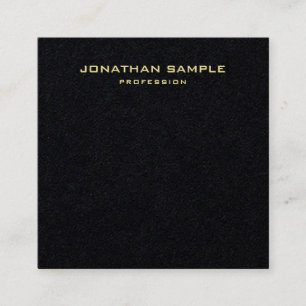 Modern minimalistisch design Gold Name Modern Simp Vierkante Visitekaartje