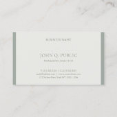 Modern minimalistisch design met groen design, gea visitekaartje (Achterkant)