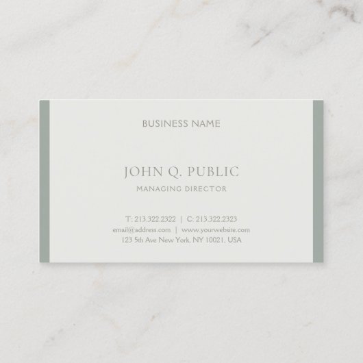 Modern minimalistisch design met groen design, gea visitekaartje (Achterkant)