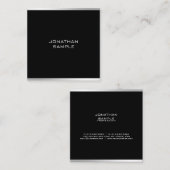 Modern minimalistisch design Professional Chic Sil Vierkante Visitekaartje (Voorkant / Achterkant)