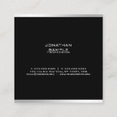 Modern minimalistisch design Professional Chic Sil Vierkante Visitekaartje (Achterkant)