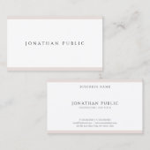 Modern minimalistisch design professioneel chique visitekaartje (Voorkant / Achterkant)