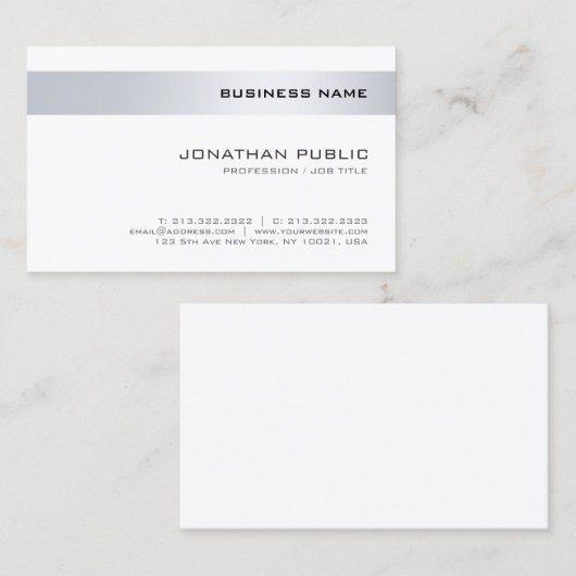 Modern minimalistisch design rendy Company Elegant Visitekaartje (Voorkant / Achterkant)