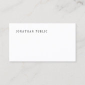 Modern minimalistisch design Sjabloon Elegant Plai Visitekaartje (Voorkant)