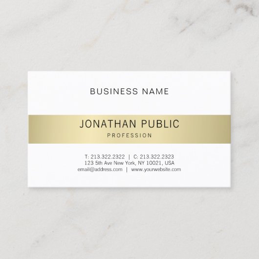 Modern minimalistisch design Trendy Elegant Plain  Visitekaartje (Voorkant)