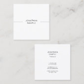 Modern minimalistisch design, wit design vierkante visitekaartje (Voorkant / Achterkant)