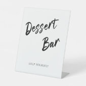 Modern minimalistisch Dessert Bar Wedding Reclamebord Met Voetstuk (Voorkant)