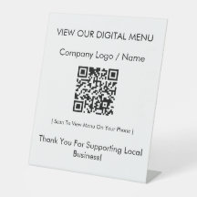 Modern Minimalistisch Digitaal Menu QR Code Restau