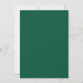 Modern minimalistisch donker Emerald Green Vrijgez Kaart (Achterkant)