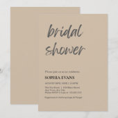 Modern minimalistisch donker vanille Vrijgezellenf Kaart (Voorkant / Achterkant)