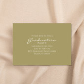 Modern minimalistisch Double Graduation Party Gold Kaart