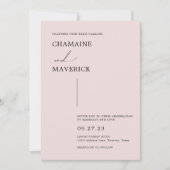 Modern minimalistisch Dreamweaver Script Blush Pin Kaart (Voorkant)