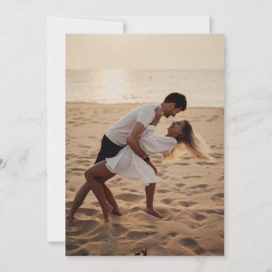 Modern minimalistisch Dreamweaver Script Blush Pin Kaart (Achterkant)