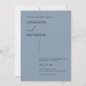 Modern minimalistisch Dreamweaver Script Dusty Blu Kaart (Voorkant)