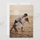 Modern minimalistisch Dreamweaver Script Dusty Blu Kaart (Achterkant)