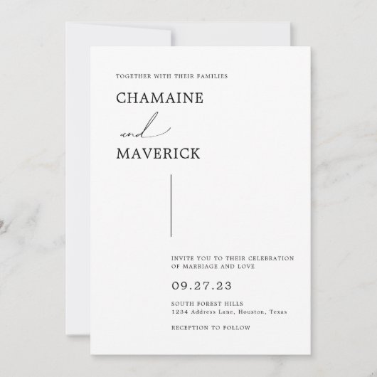 Modern minimalistisch Dreamweaver Script Photo Wed Kaart (Voorkant)