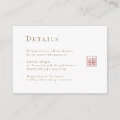 Modern minimalistisch dubbelgeluk Chinees huwelijk Informatiekaartje (Voorkant)