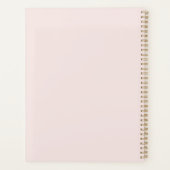 Modern minimalistisch dubbelroze huwelijk planner (Achterkant)