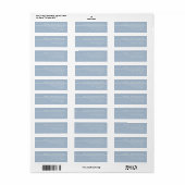 Modern minimalistisch dusty blauw retouradres etiket (Full Sheet)