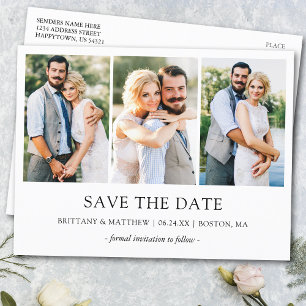 Modern minimalistisch Eenvoudig 3 Foto slaat de da Briefkaart