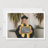 Modern minimalistisch eenvoudig Afstuderen fotoAfs Aankondiging (Achterkant)