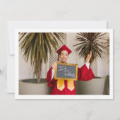 Modern minimalistisch eenvoudig Afstuderen fotoAfs Aankondiging (Achterkant)