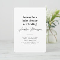 Modern minimalistisch, eenvoudig Baby shower wit