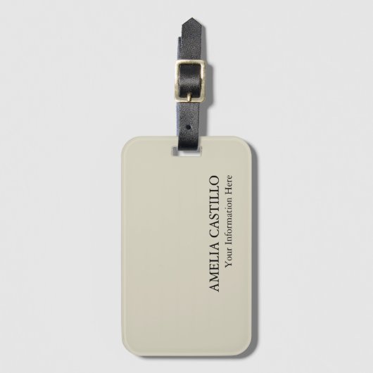 Modern minimalistisch eenvoudig bagagelabel (Voorkant (verticaal))