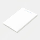 Modern minimalistisch eenvoudig blauw wit post-it® notes (Schuin)
