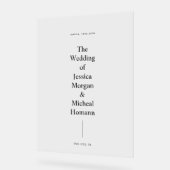 Modern minimalistisch Eenvoudig bruiloft welkom Acryl Bord (Hoek)