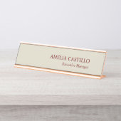 Modern minimalistisch eenvoudig bureau naambordje (Voorkant)