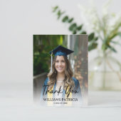 Modern minimalistisch eenvoudig Casual foto Afstud Bedankkaart (Staand voorkant)