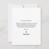 Modern minimalistisch eenvoudig Casual foto Afstud Bedankkaart (Achterkant)