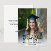 Modern minimalistisch eenvoudig Casual foto Afstud Bedankkaart (Voorkant / Achterkant)