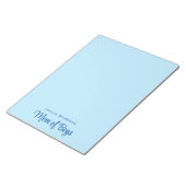 Modern Minimalistisch Eenvoudig Chique Blauw "Moed Notitieblok (Schuin)