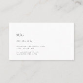 Modern minimalistisch eenvoudig, eenvoudig, schoon visitekaartje (Achterkant)