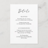 Modern minimalistisch eenvoudig formeel elegant hu informatiekaartje (Voorkant)