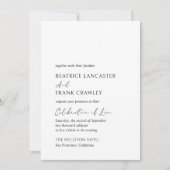 Modern minimalistisch eenvoudig formeel elegant hu kaart (Voorkant)