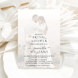 Modern minimalistisch eenvoudig foto-Vrijgezellenf Kaart