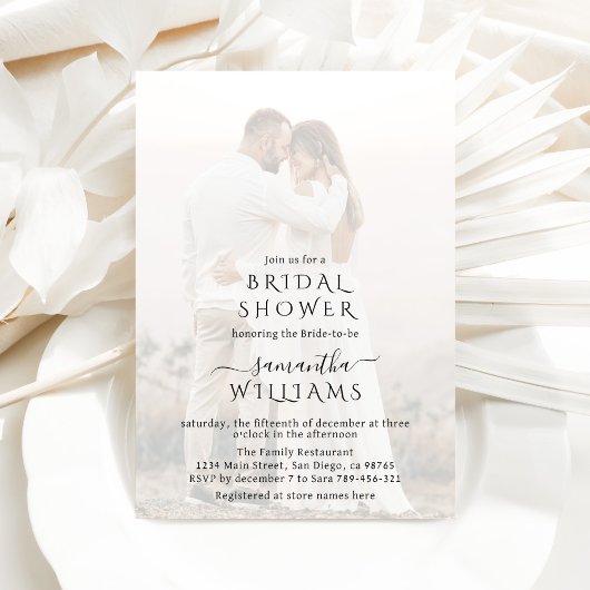 Modern minimalistisch eenvoudig foto-Vrijgezellenf Kaart