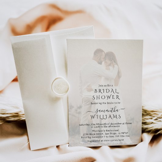 Modern minimalistisch eenvoudig foto-Vrijgezellenf Kaart