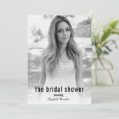 Modern minimalistisch eenvoudig foto-Vrijgezellenf Kaart (Staand voorkant)